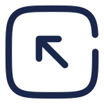 Square Arrow Left Up SVG Icon